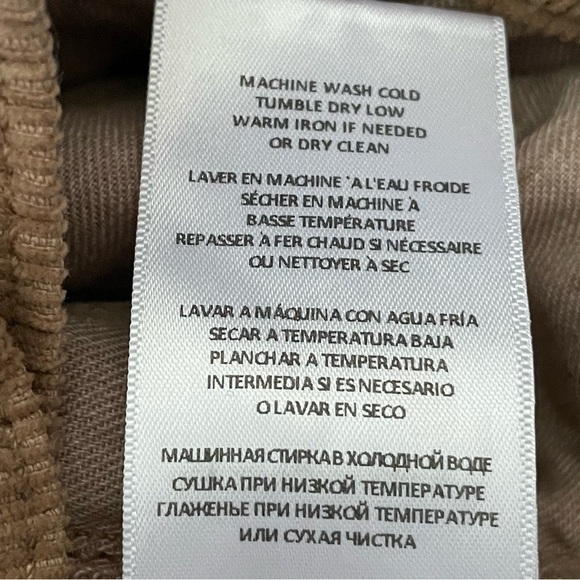 Re/Done 70s Loose Flare Corduroy Pant in Washed Khaki Size 29 New with Tags - Picture 14 of 16